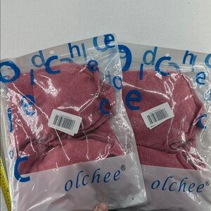 NEW! [2 sets] OLCHEE Workout Set 2 Piece High Waist Shorts & Sports Bra - Large